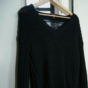Black knit draping sweater - GUESS